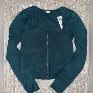 Abercrombie double sided zip sweater